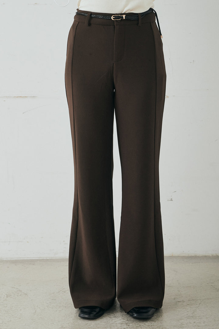 [SET]ナイロンボリュームWジップパーカーブルゾン+サテンレースアシメキャミ+細編みベルト付きパンツ+サテンレースアシメキャミ(3set)