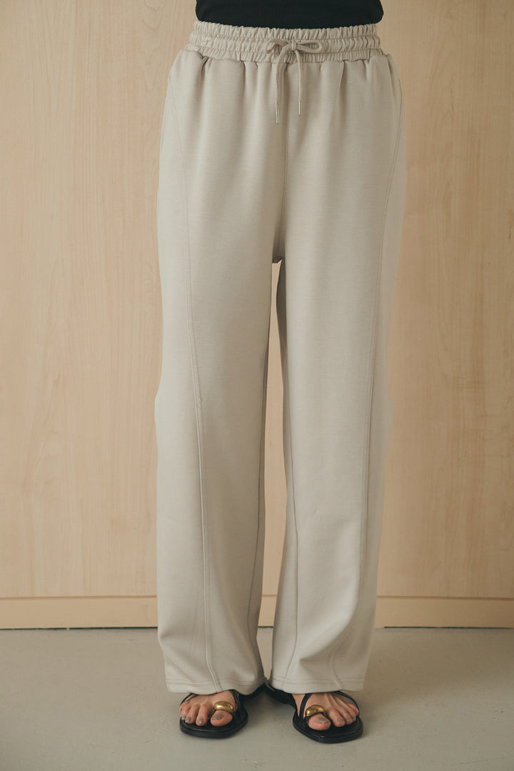 [SET]ボンディング生地ジップベスト+ボンディング生地コクーンパンツ(2set)