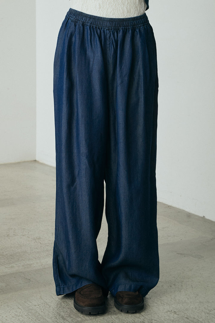 テンセルデニムイージーワイドパンツ