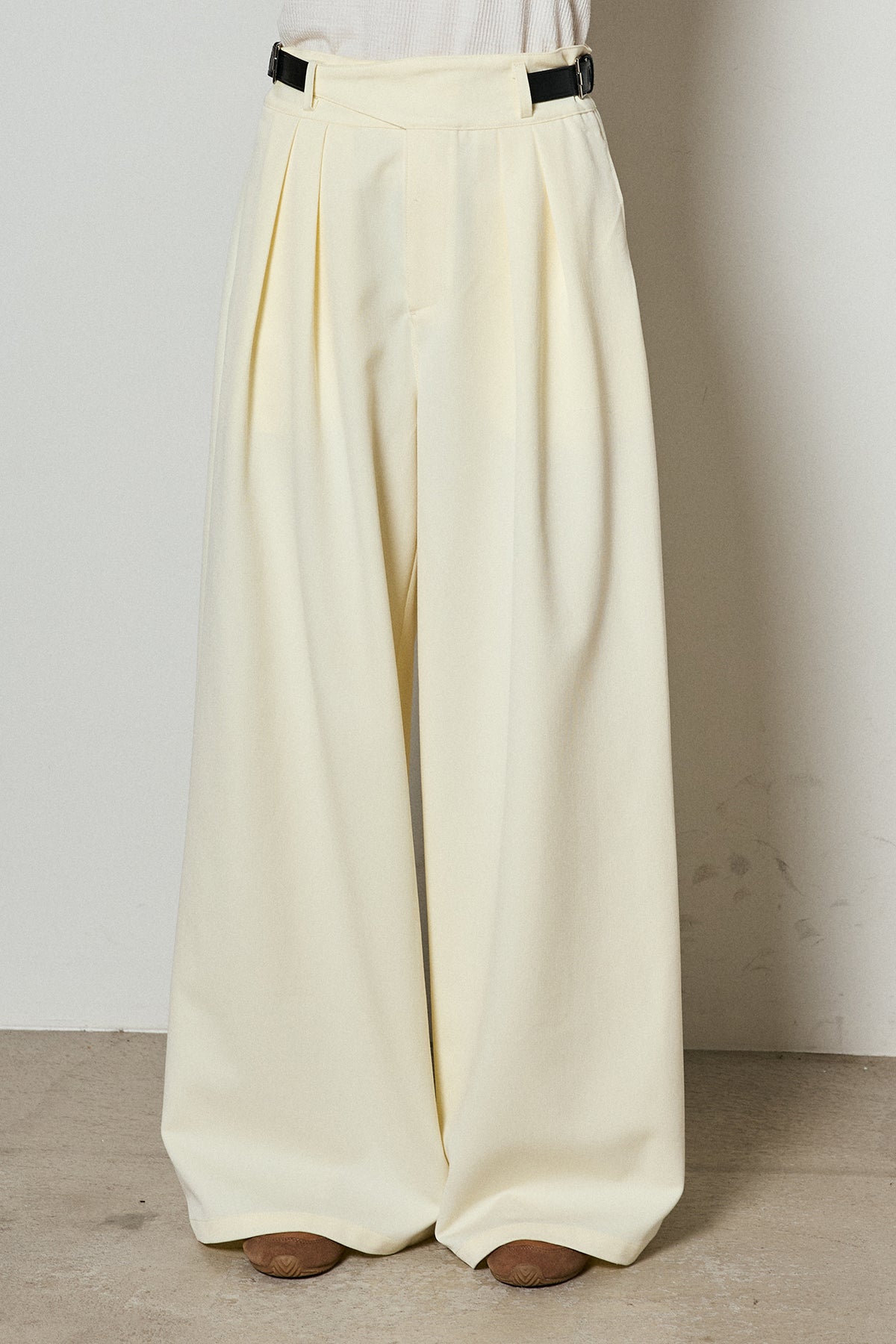 Deuxieme Classe Belt ワイドパンツ（Beige) Deuxieme Classe Belt ワイドパンツ（Beige) パンツ