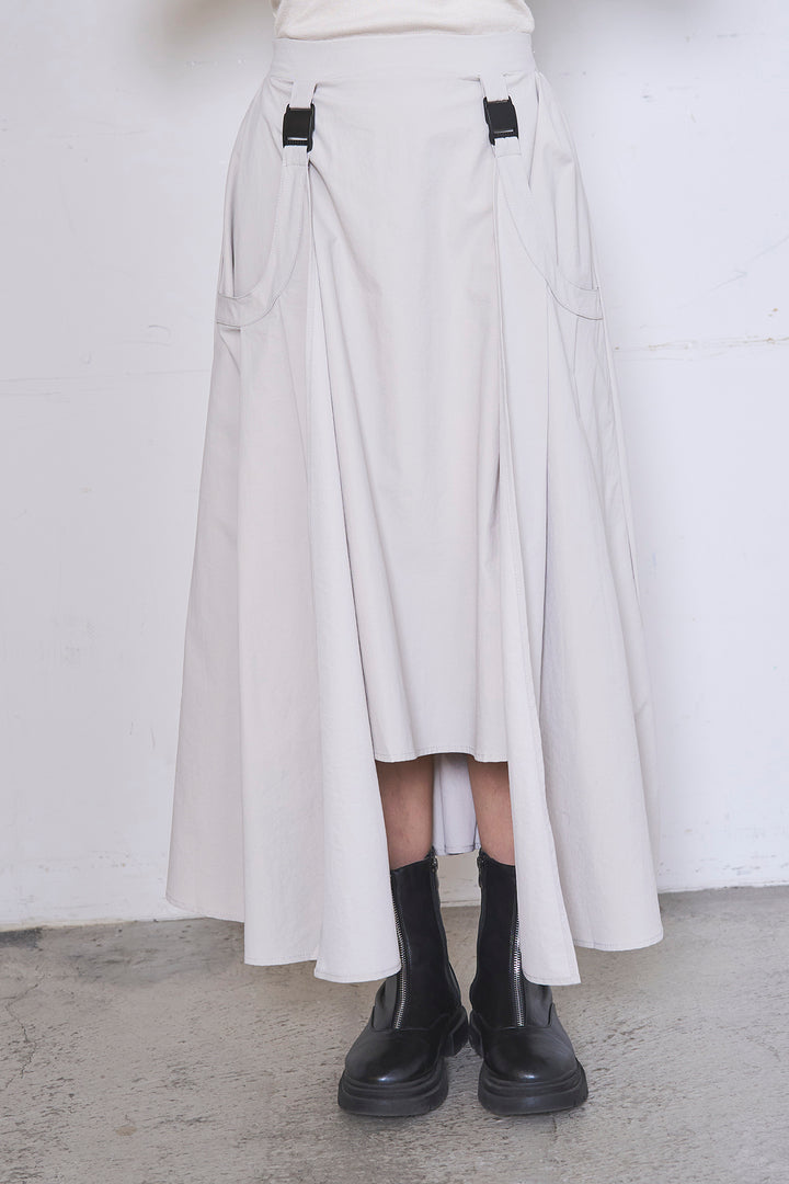 ラップレイヤードアシンメトリーデザインスカート