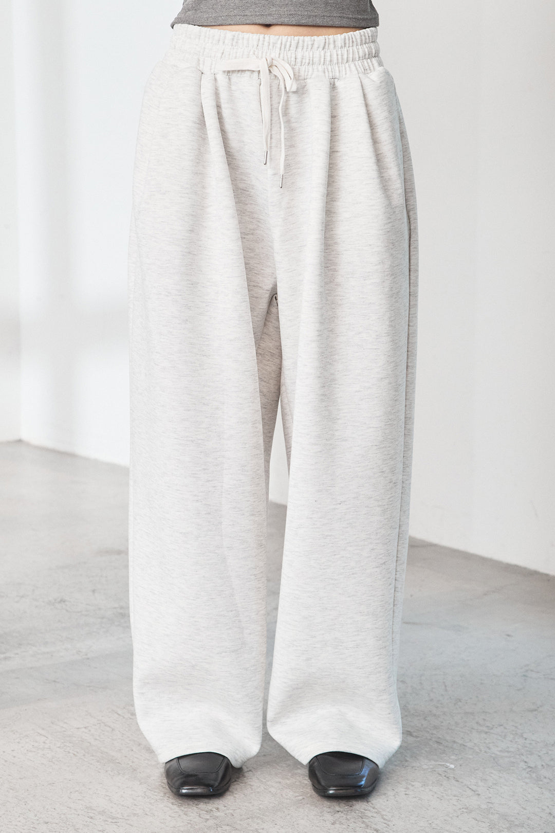 [SET]スウェットドルマンジップフードパーカー+スウェットコクーンイージーパンツ(2set)