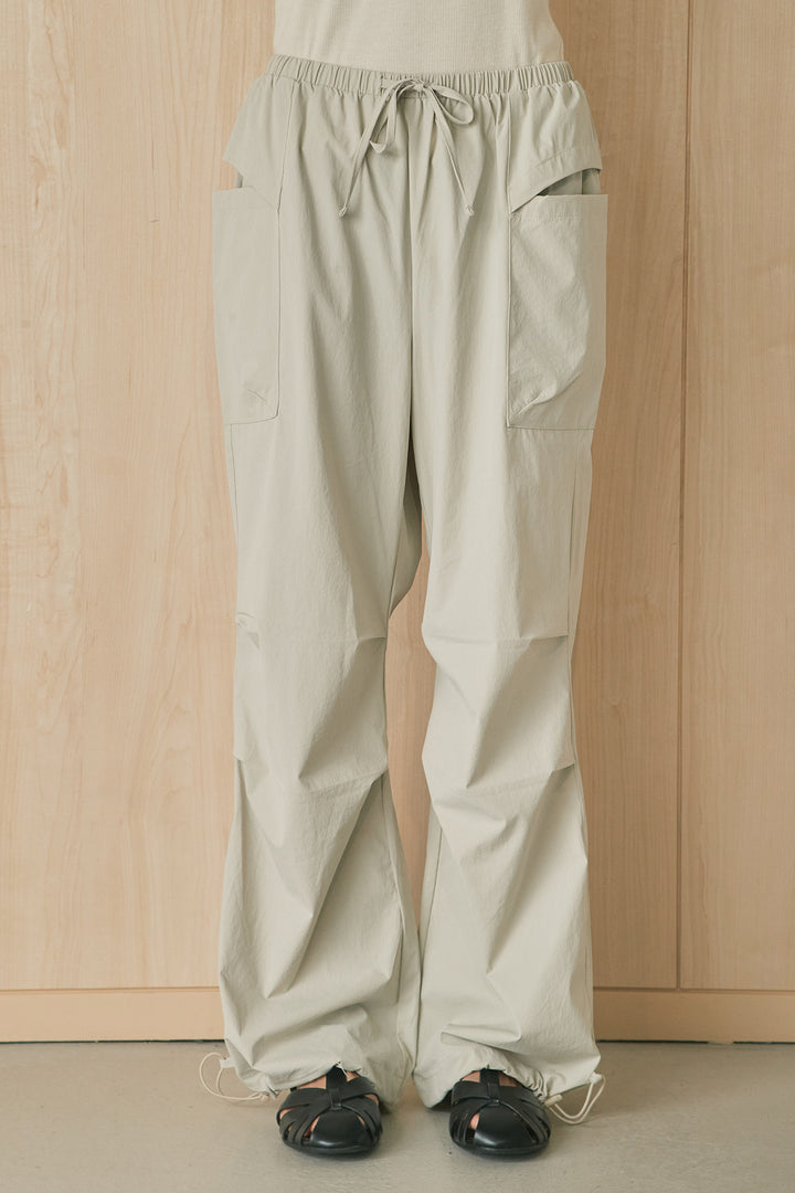 [SET]裾レース付きワイドグラフィックT+カットオフポケット裾ドロストパンツ(2set)