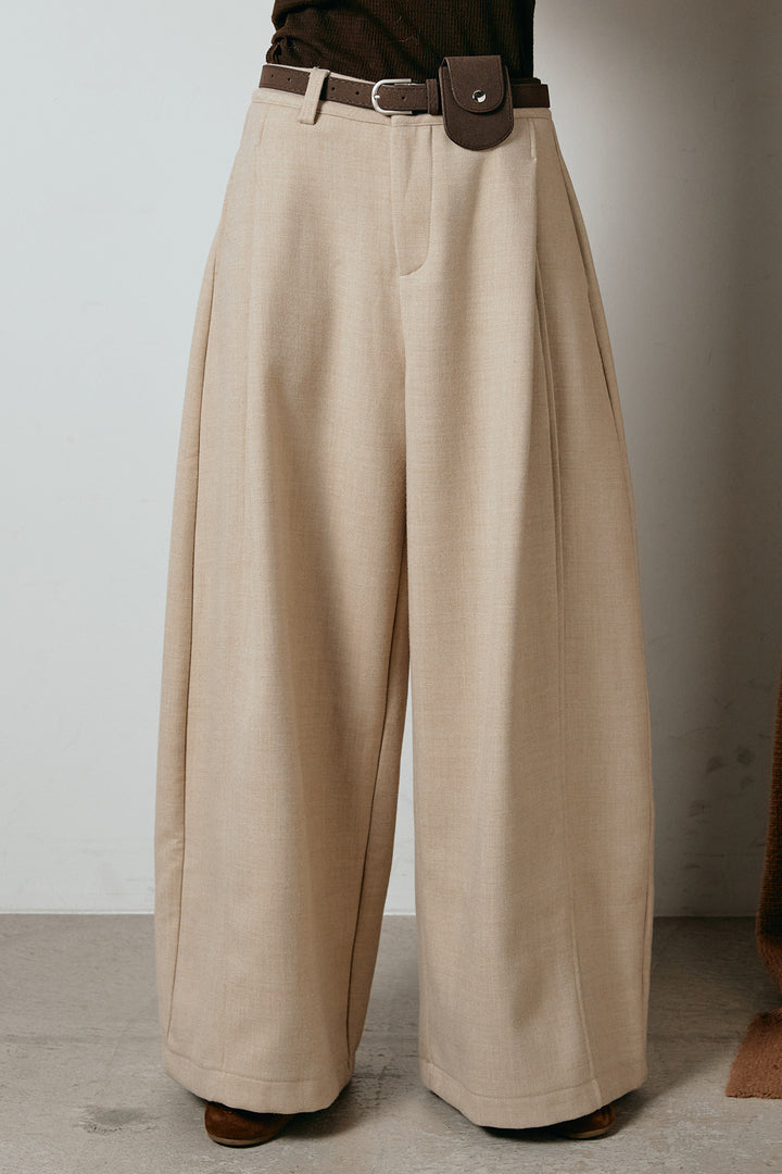 ポーチベルト付きカーブパンツ