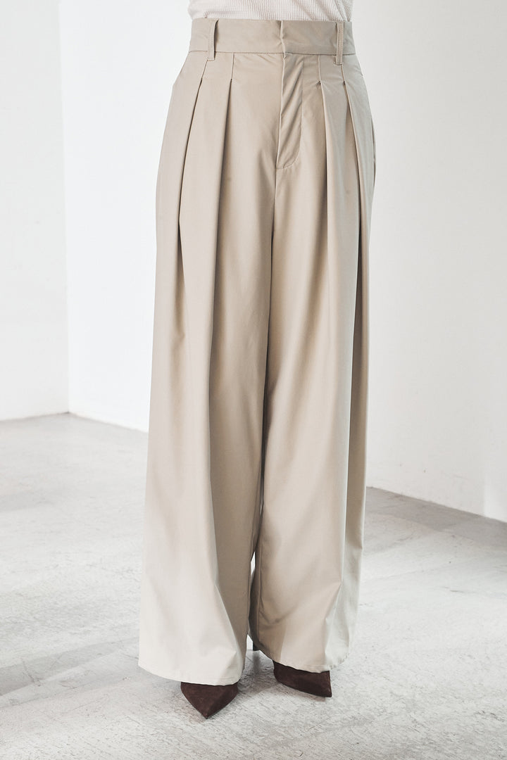 【即納】ウォッシャブルエコレザータックパンツ