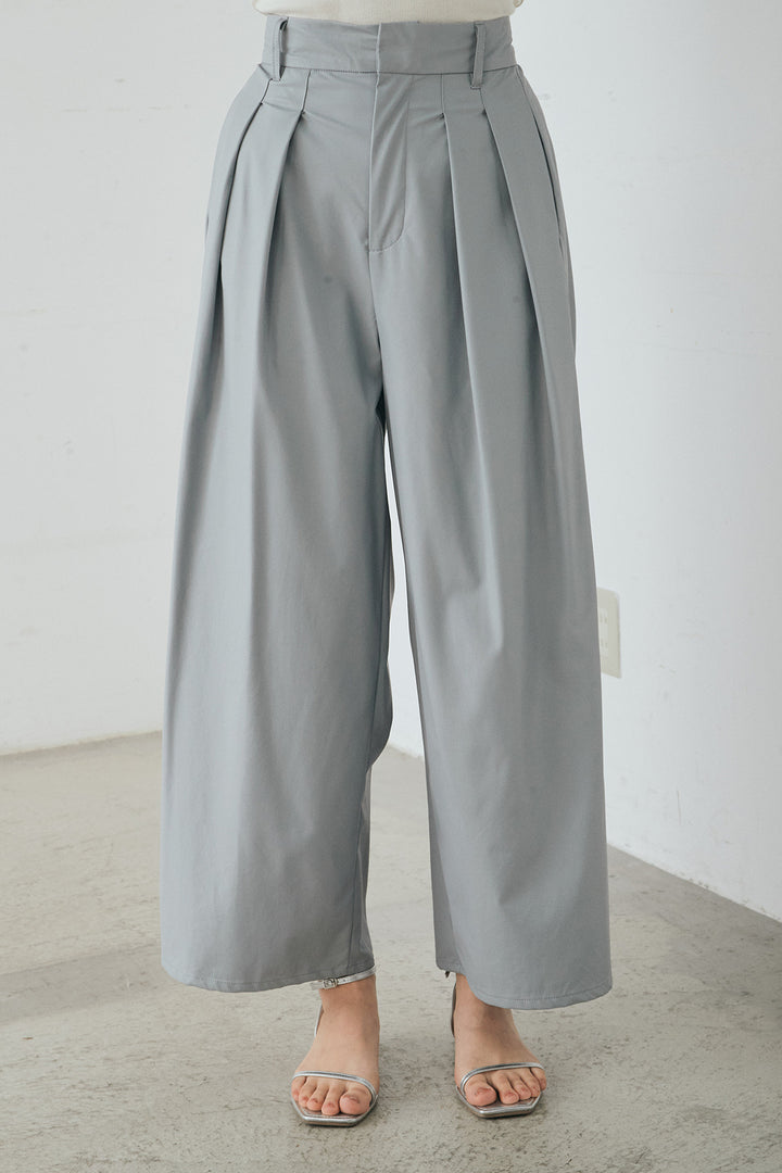 【即納】ウォッシャブルエコレザータックパンツ