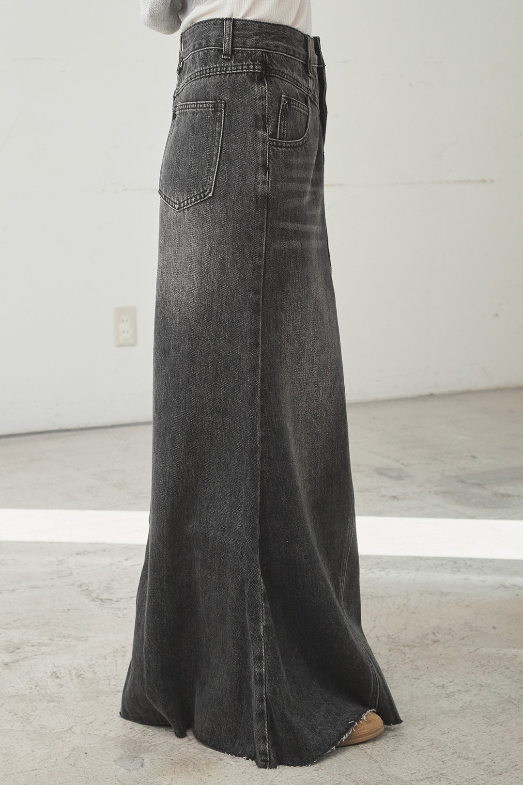 Aラインデニムスカート