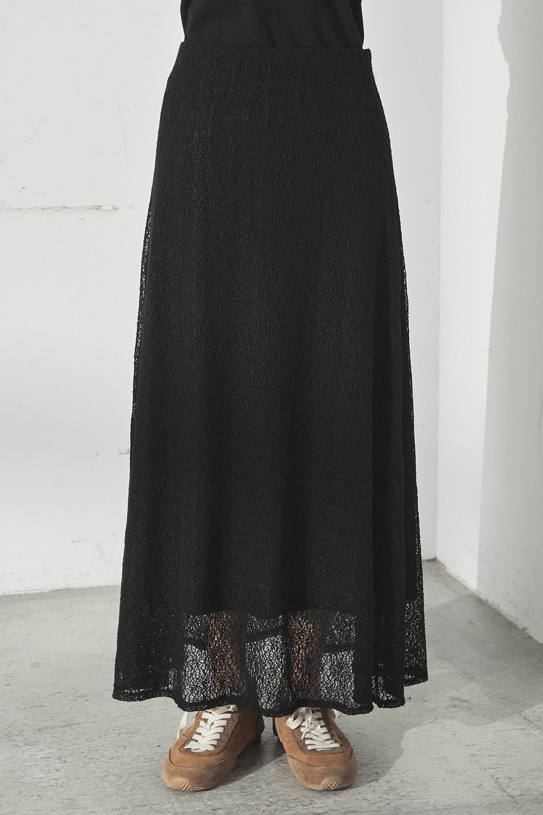 [SET]マルチ切り替えドルマンブルゾン+メッシュ刺繍ロングスカート+ボーダーフーディーロンT(3set)