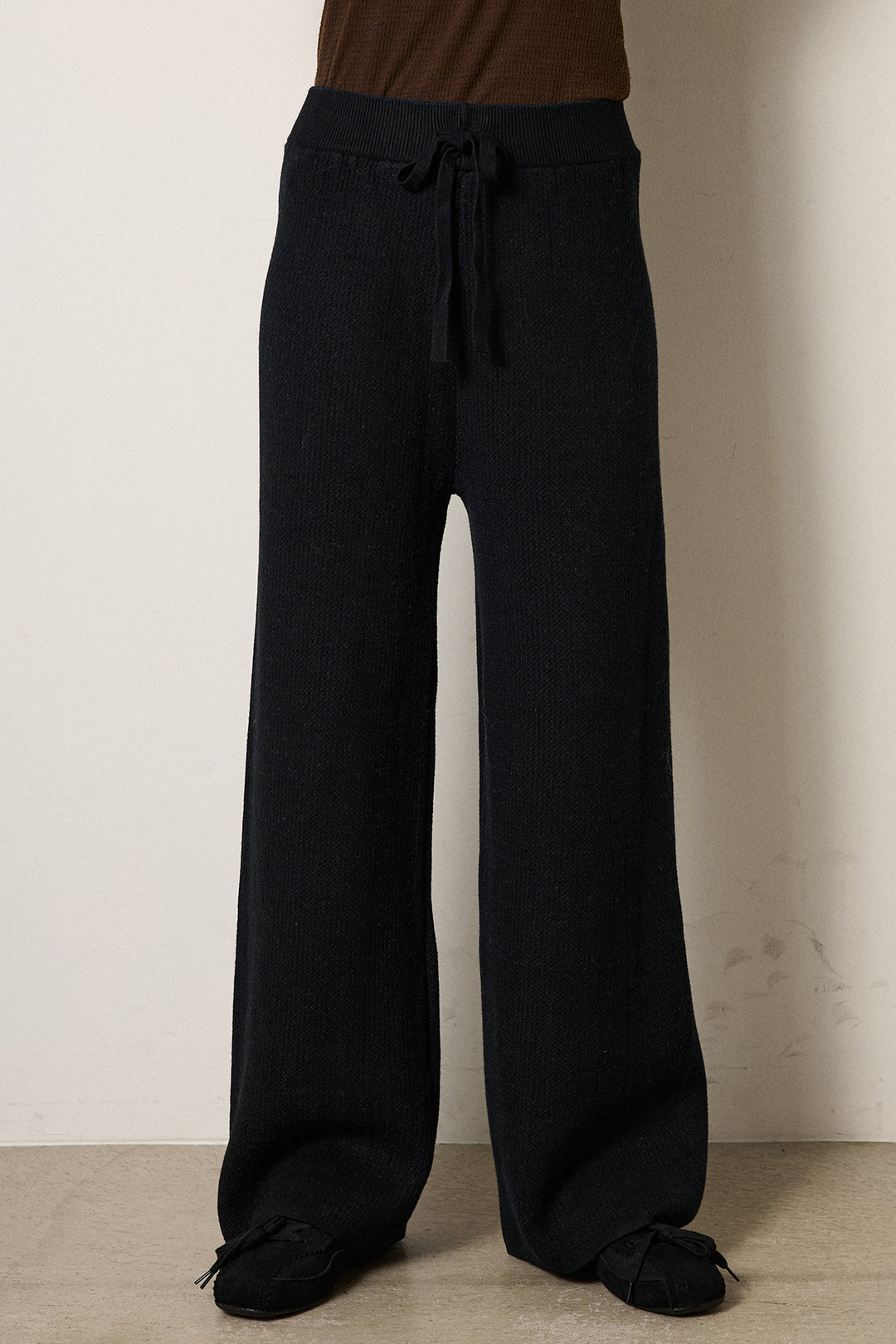 [SET]ロゴデザインルーズスウェット+ワイドリブニットイージーパンツ(2set)