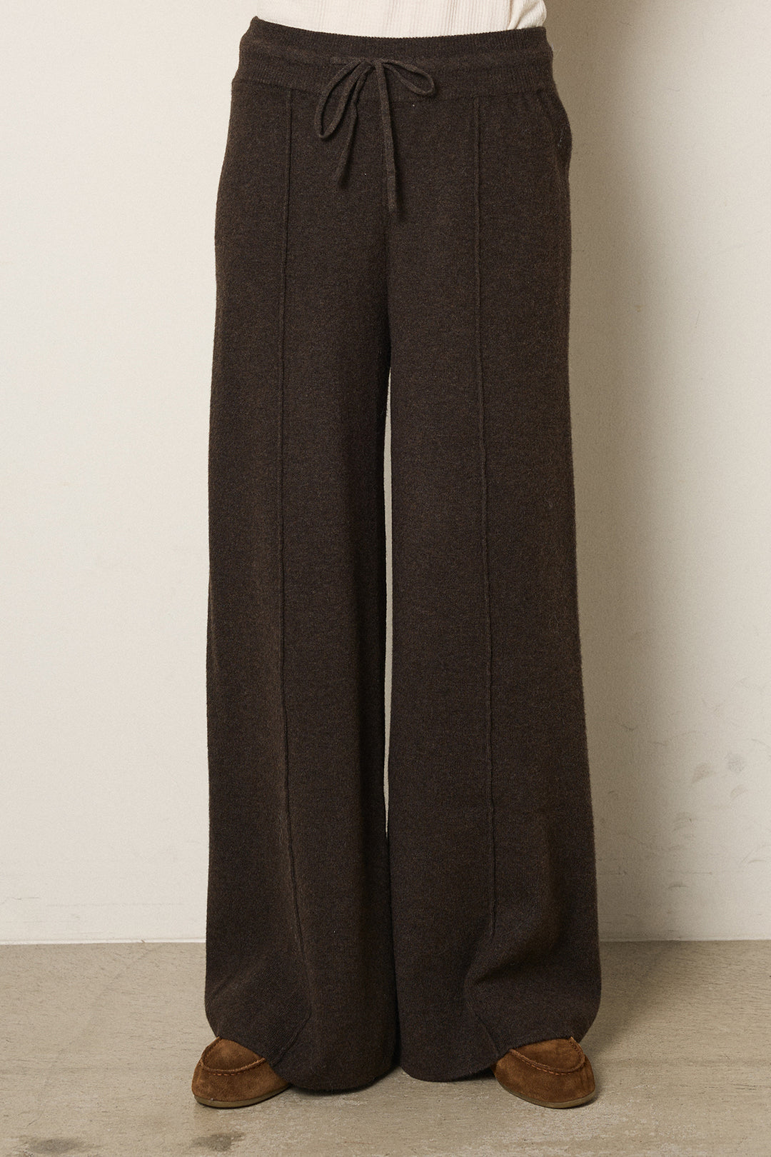 [SET]オンブレーチェックビッグシルエットCPOシャツ+センターラインニットパンツ(2set)