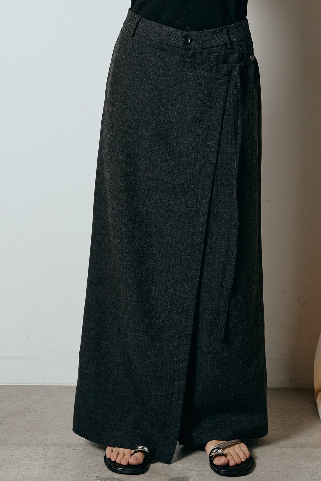 ラップ巻きワイドスラックス
