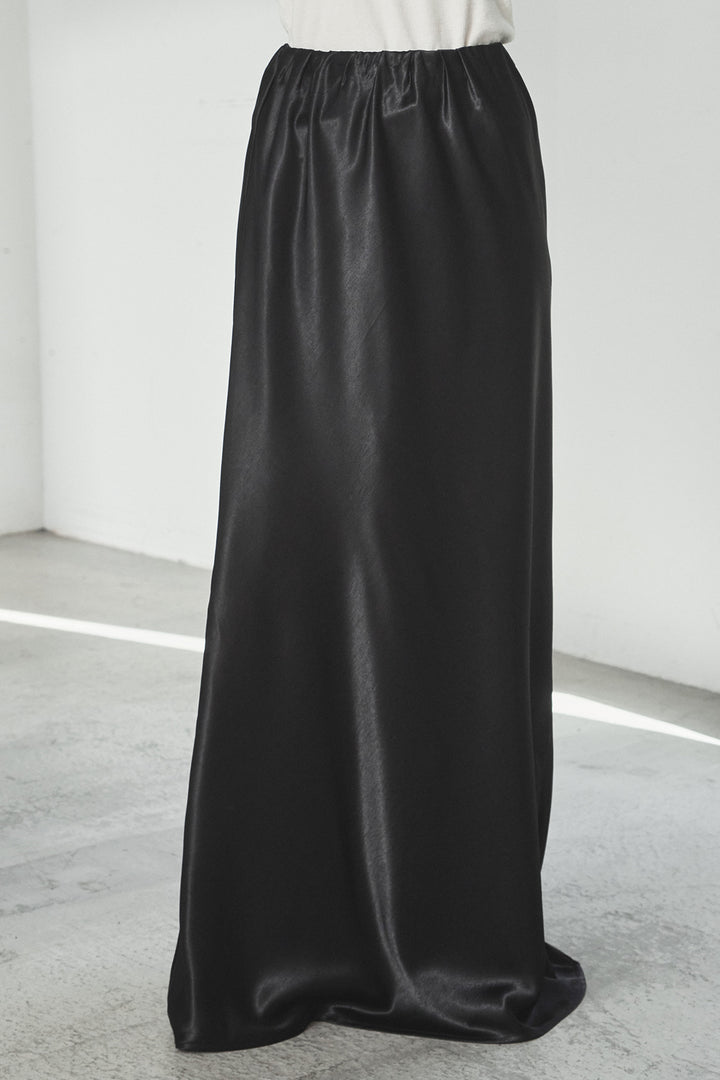 【即納】サテンロングスカート