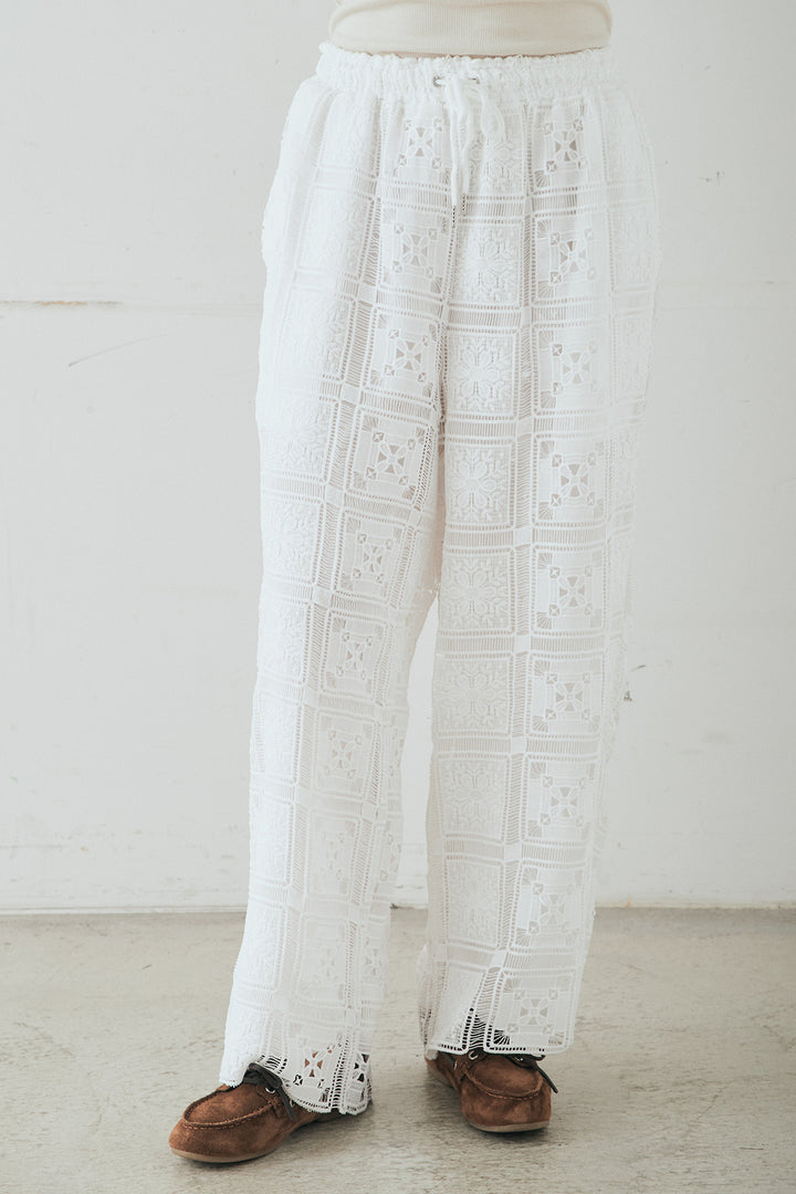 クロシェレースイージーパンツ