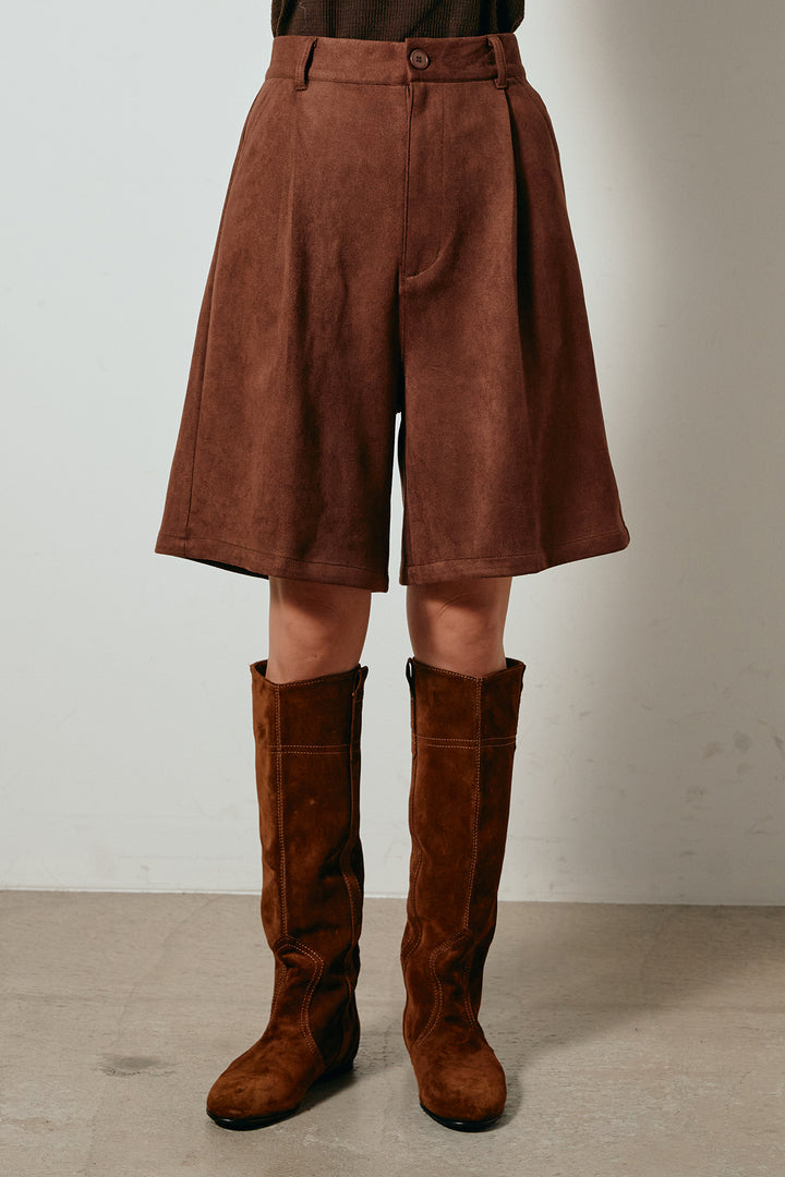 フェイクスウェードハーフパンツ