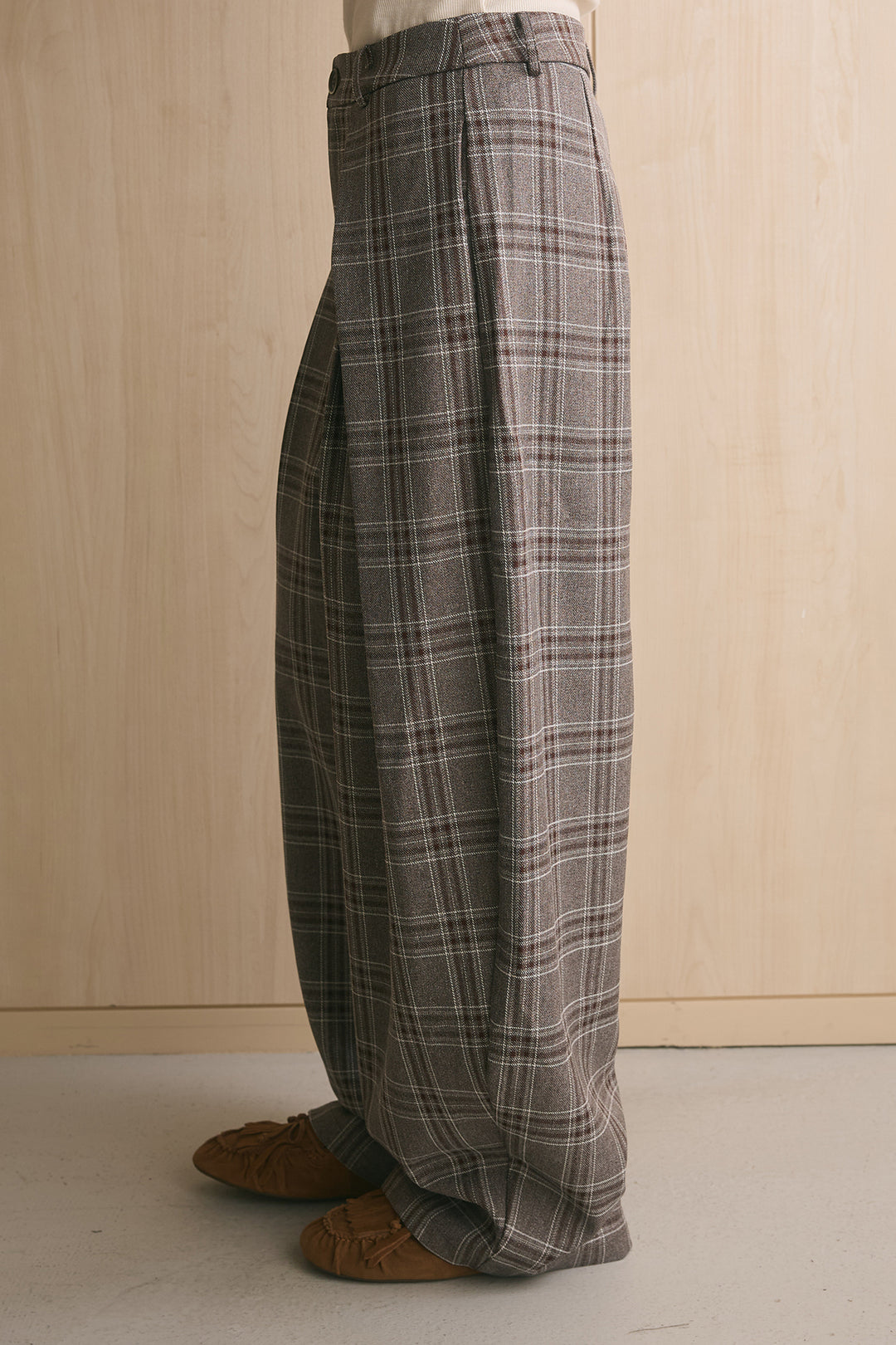 ブリティッシュチェックバレルパンツ
