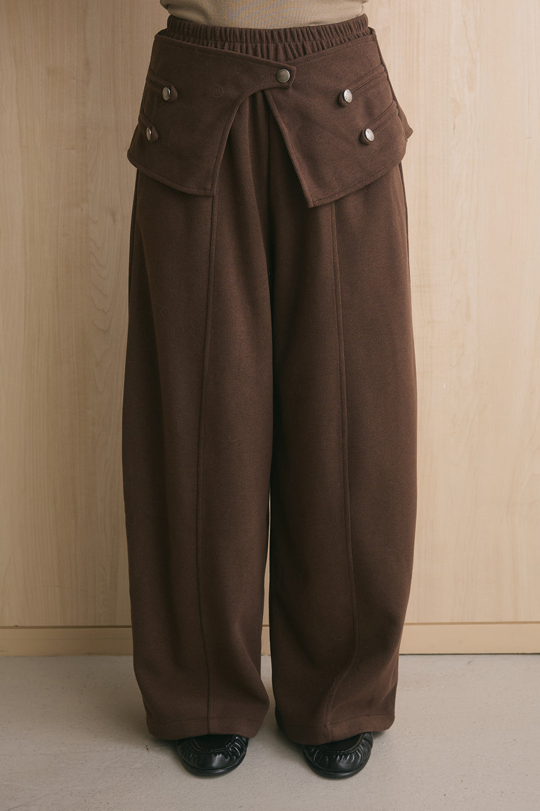 ナポレオンデザインラップカーブパンツ