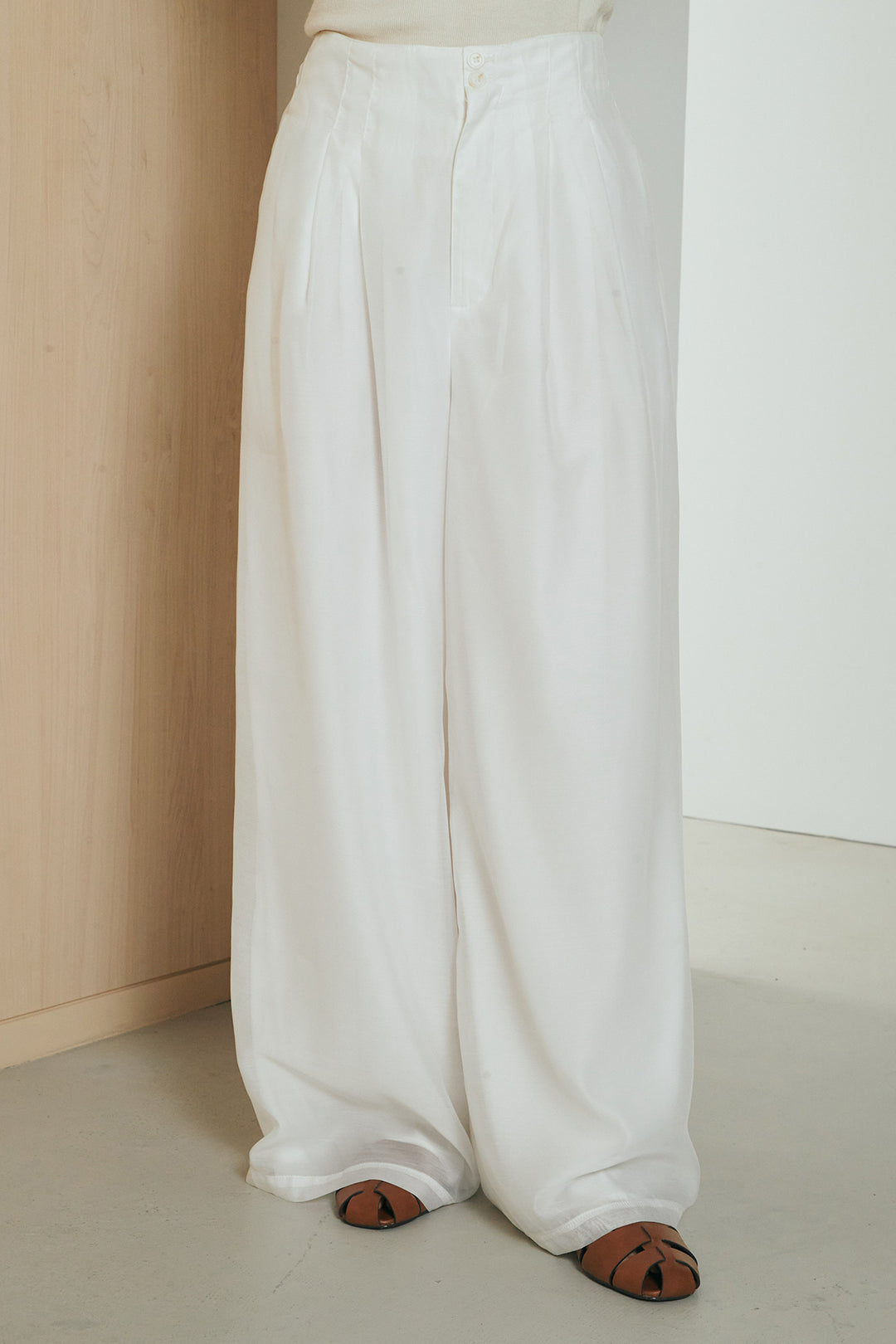 【即納】ダブルボタンワイドパンツ
