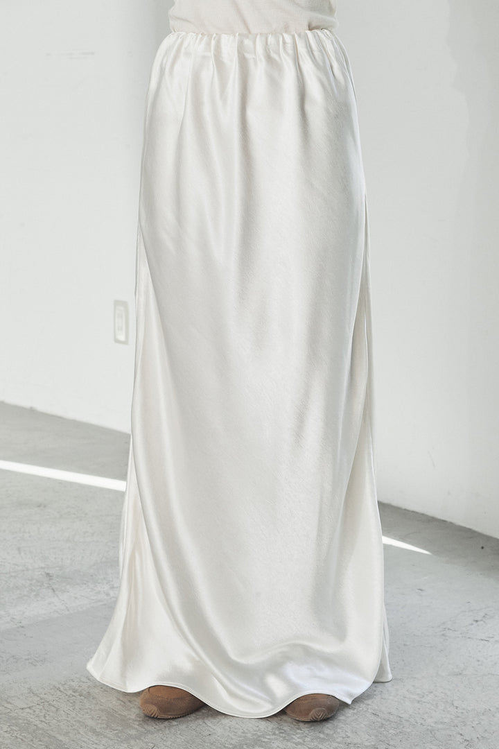 【即納】サテンロングスカート