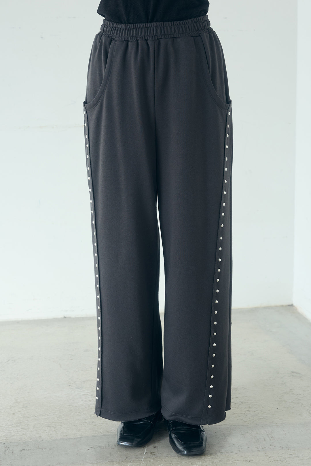 [SET]スラブネップツイードフリンジテーラードジャケット+サイドデザイン入りスウェットパンツ(2set)