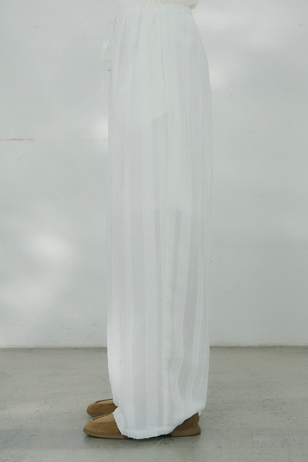 [SET]ストライプジャガードフードシャツ+ストライプジャガードロングイージーパンツ(2set)