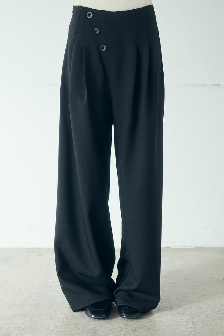 [SET]クリアダンボールプルオーバー+斜めボタンタック入りスラックス(2set)