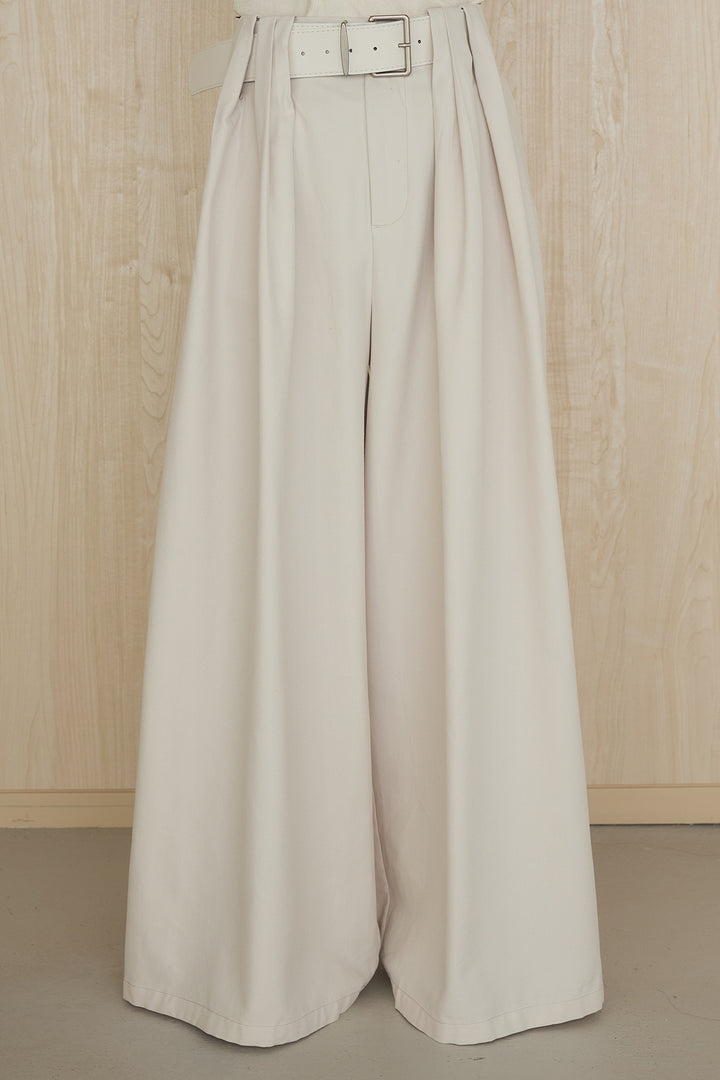 [SET]幾何レースブルゾン+ベルト付きビックループワイドパンツ(2set)