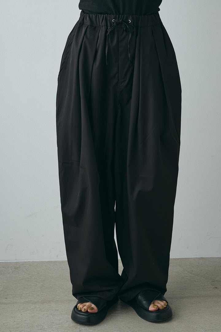 [SET]半袖オープンカラージャガード柄シャツ+タックワイドリラックスパンツ(2set)