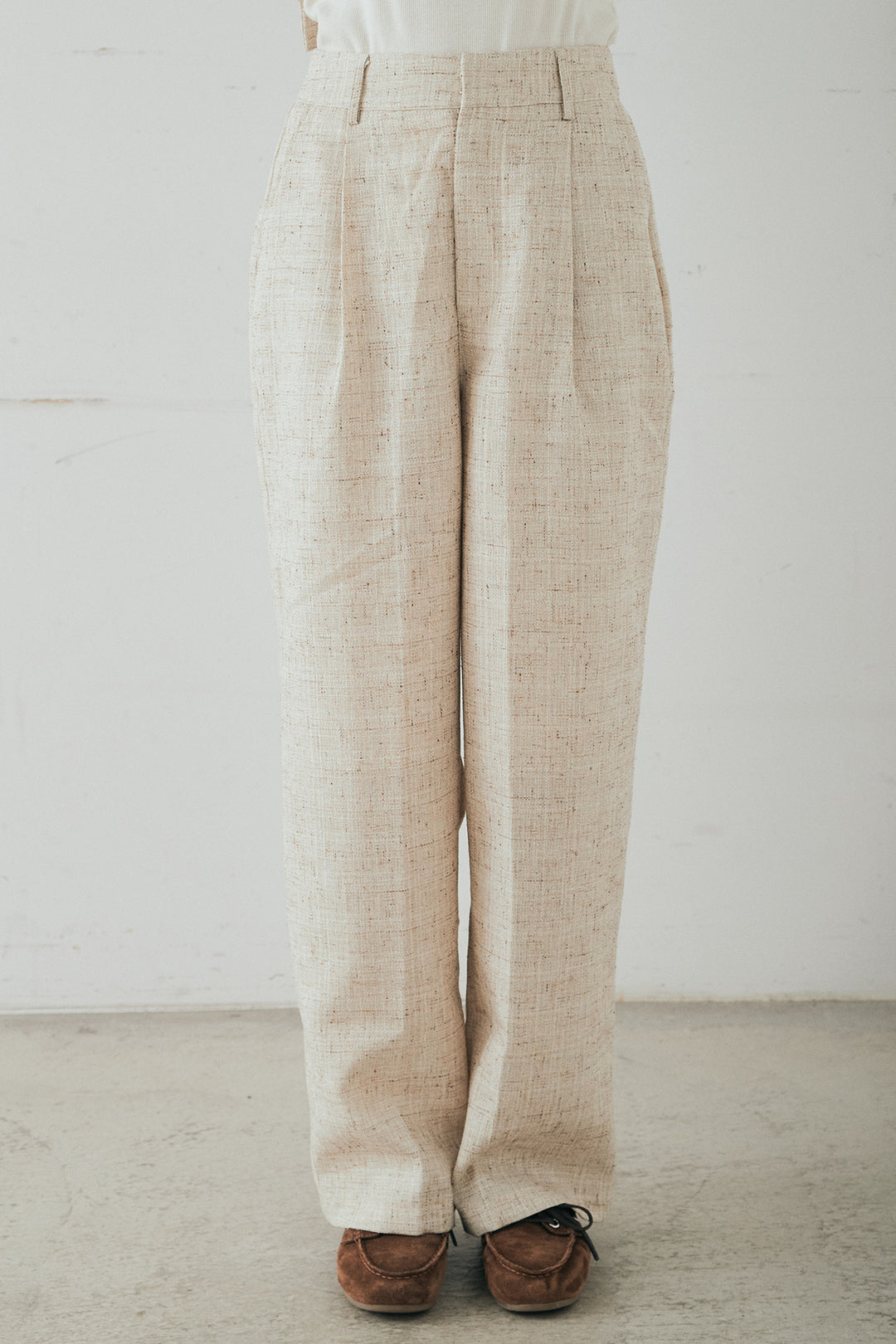 ツイードタックパンツ