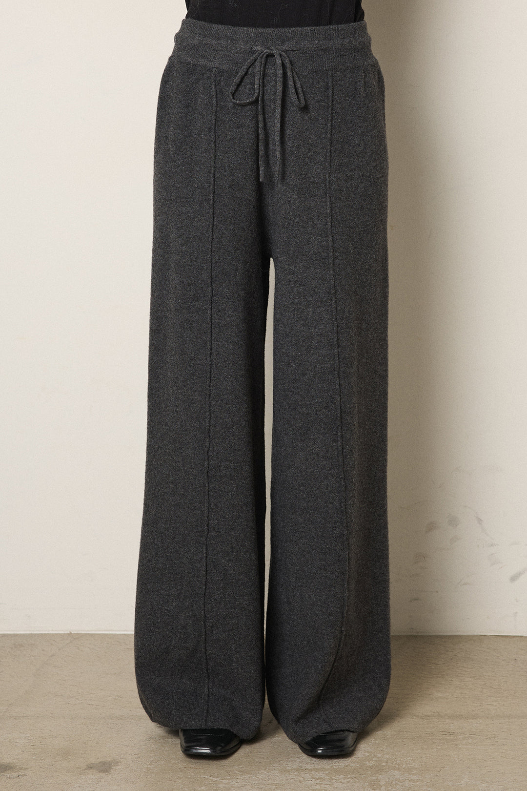 [SET]オンブレーチェックビッグシルエットCPOシャツ+センターラインニットパンツ(2set)