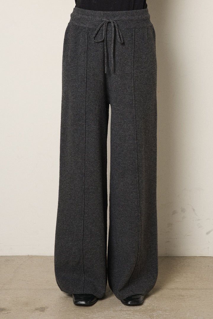 [SET]オンブレーチェックビッグシルエットCPOシャツ+センターラインニットパンツ(2set)