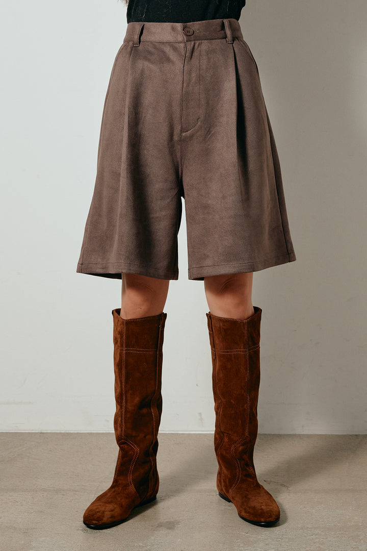 フェイクスウェードハーフパンツ