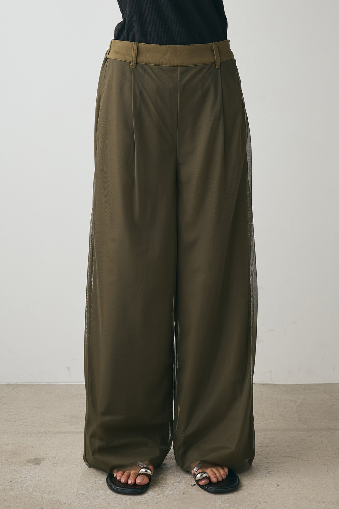 ツイル*レイヤードチュールパンツ