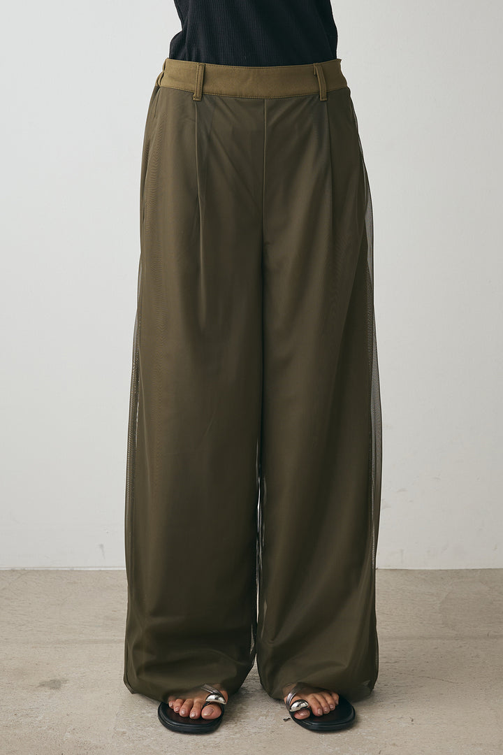 ツイル*レイヤードチュールパンツ