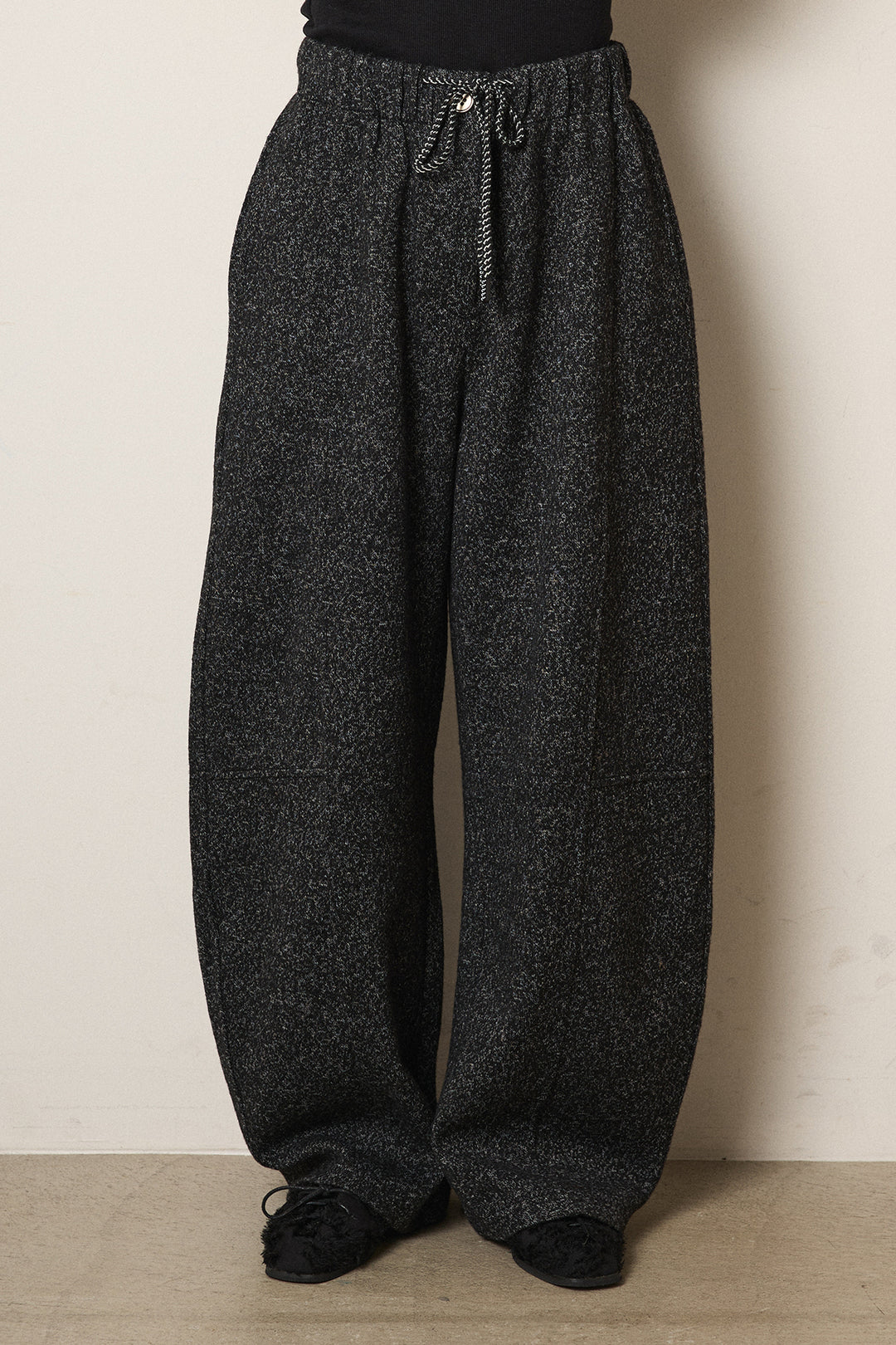 杢ニットフレアパンツ