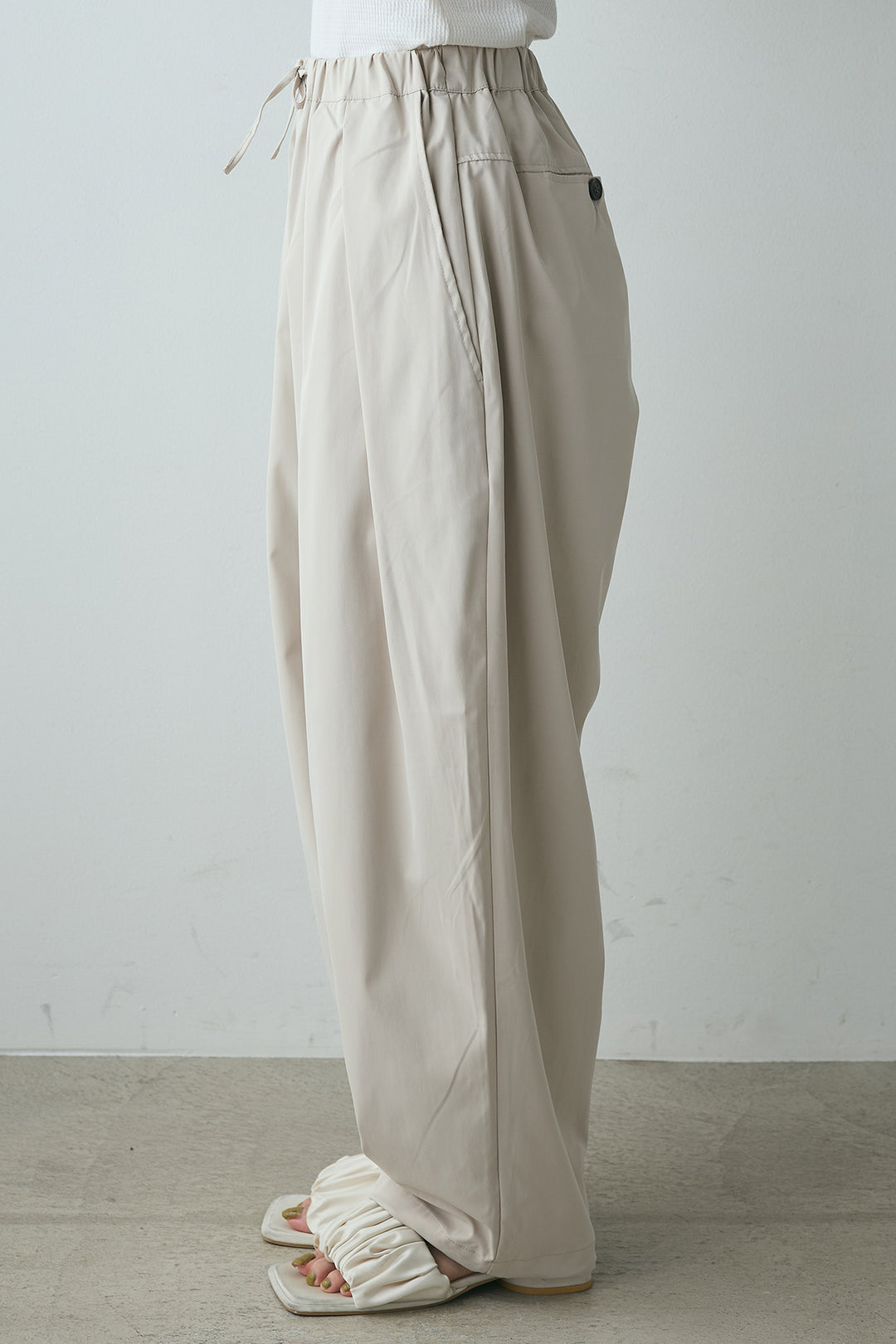[SET]半袖オープンカラージャガード柄シャツ+タックワイドリラックスパンツ(2set)