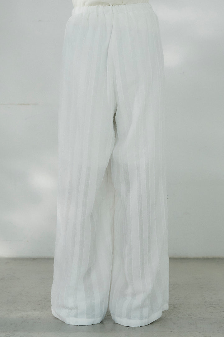 [SET]ストライプジャガードフードシャツ+ストライプジャガードロングイージーパンツ(2set)