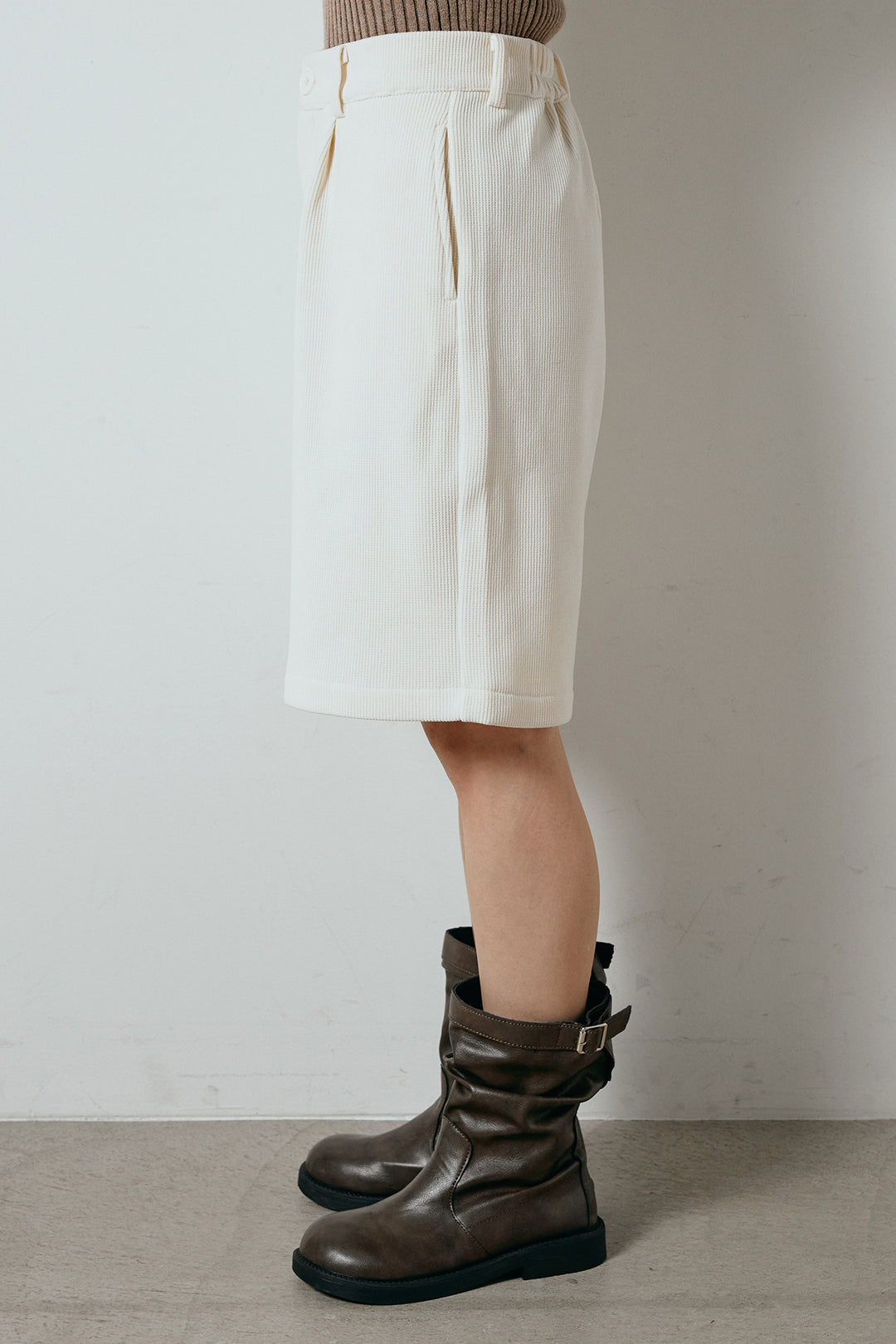 [SET]襟付きコーデュロイポケットシャツ+リラックスコーデュロイハーフパンツ(2set)