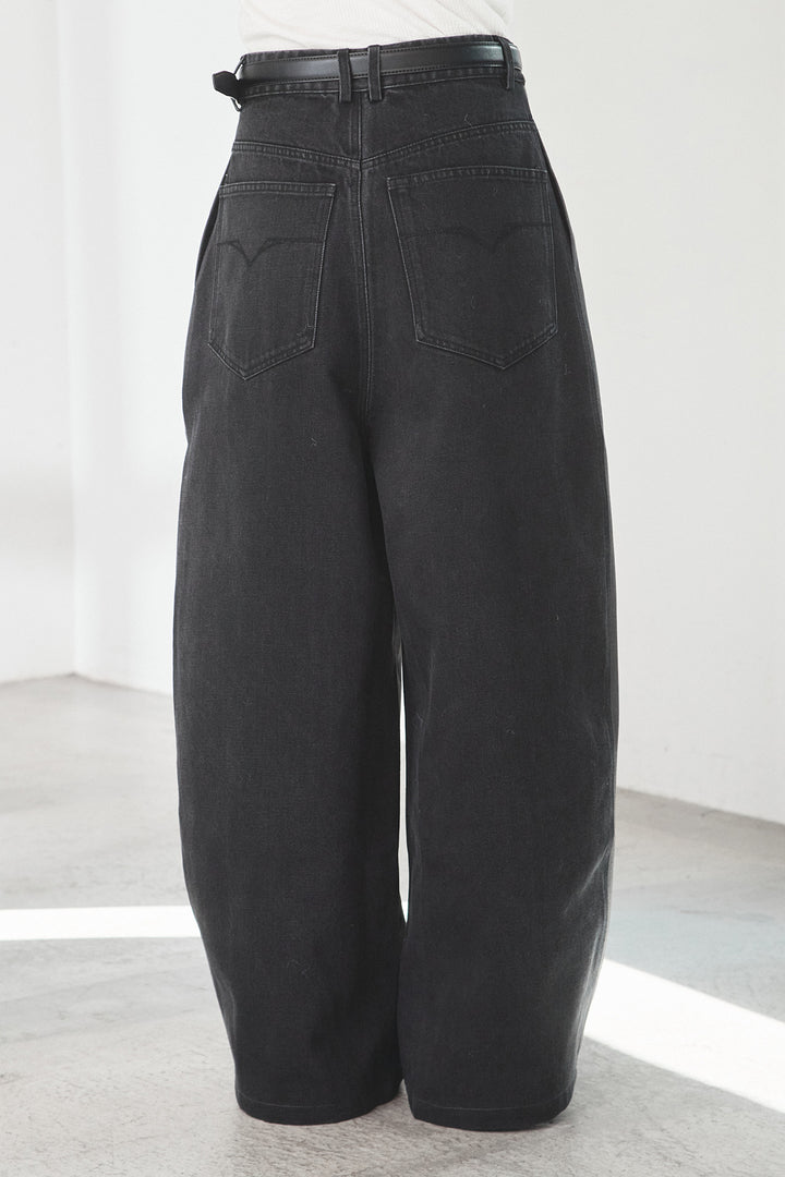 異素材ドッキングワイドパンツ