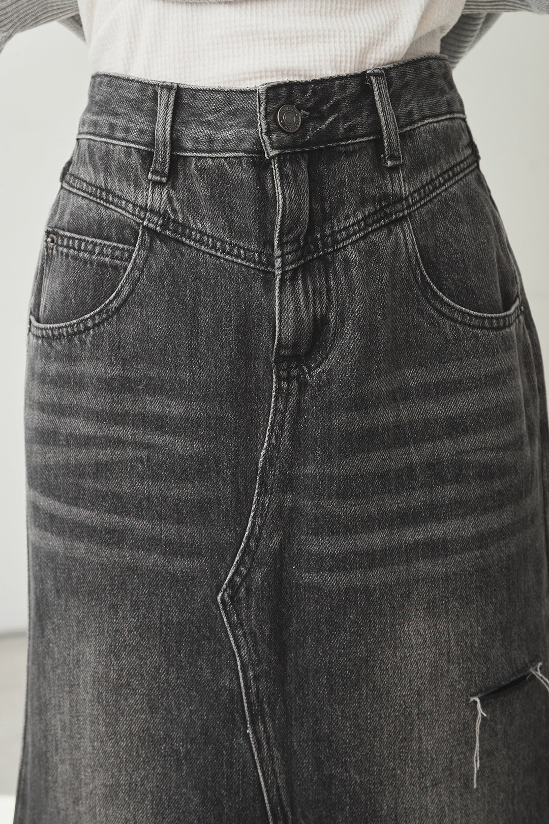 Aラインデニムスカート