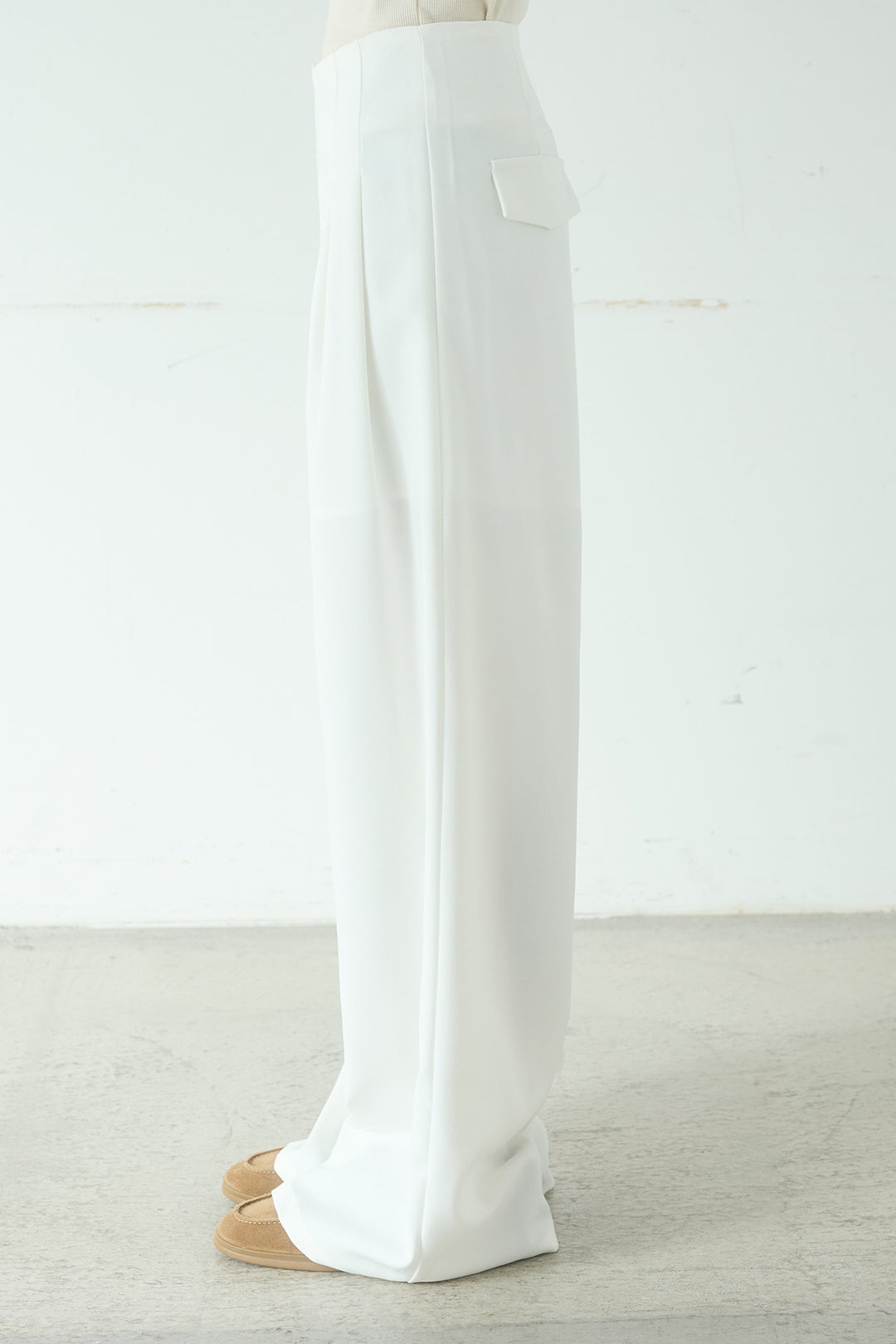 [SET]裏毛ロゴ刺繍ハーフZIPスウェット+斜めボタンタック入りスラックス(2set)