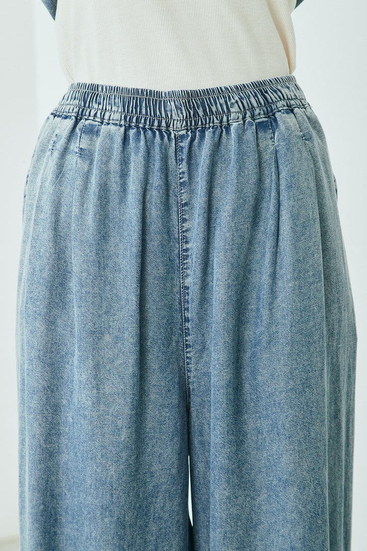 テンセルデニムイージーワイドパンツ