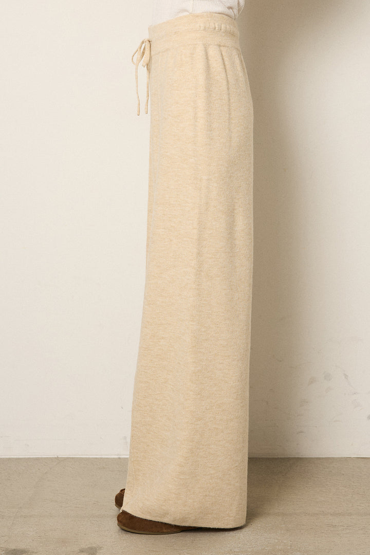 [SET]起毛ミディアムスリーブニットトップス+センターラインニットパンツ(2set)