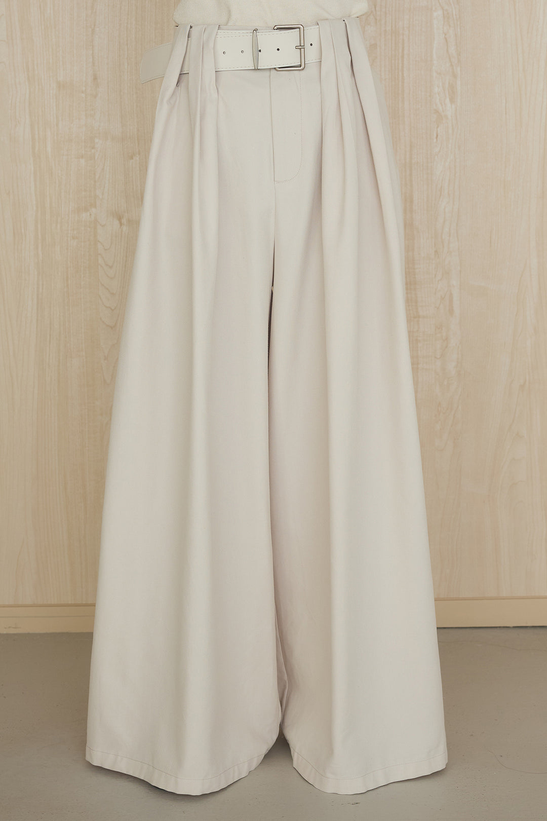 [SET]幾何レースブルゾン+ベルト付きビックループワイドパンツ(2set)