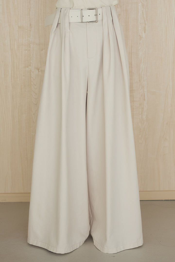 [SET]幾何レースブルゾン+ベルト付きビックループワイドパンツ(2set)