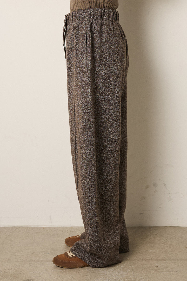 杢ニットフレアパンツ
