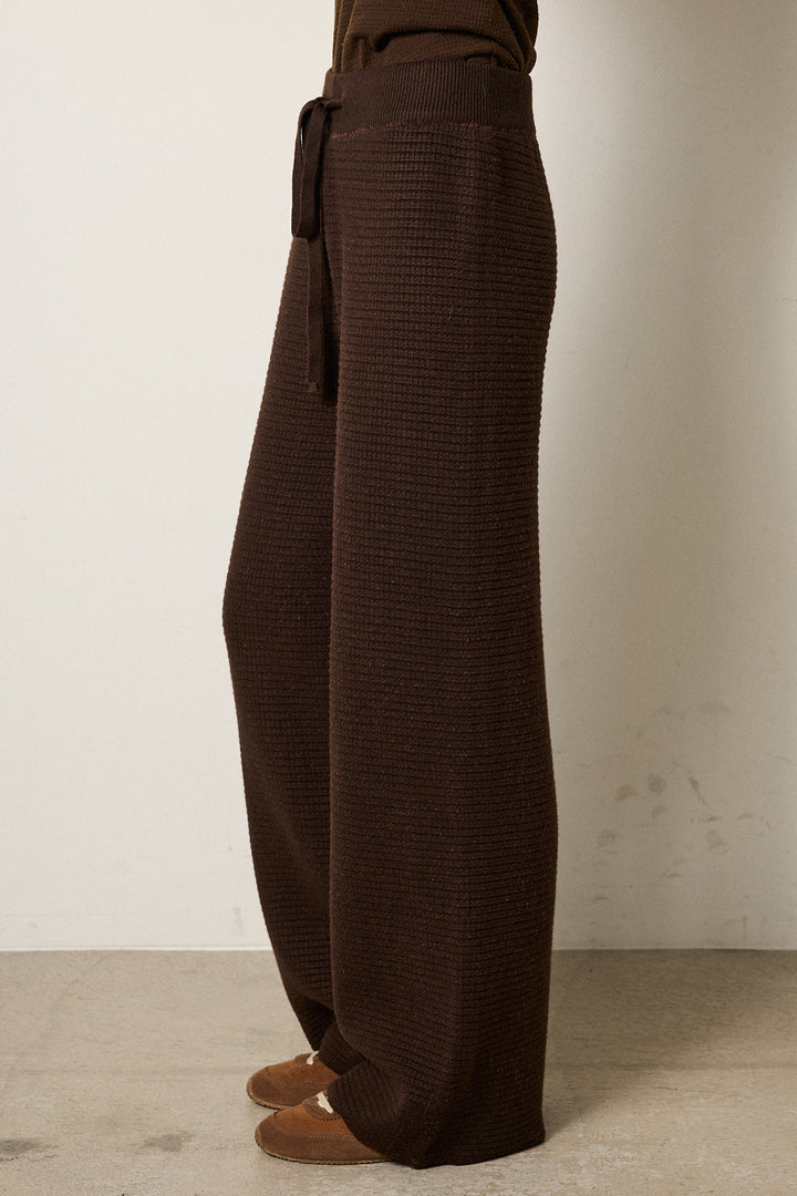 [SET]シャギーチェックシャツジャケット+ワイドリブニットイージーパンツ+リブニットシームレスタートルプルオーバー(3set)