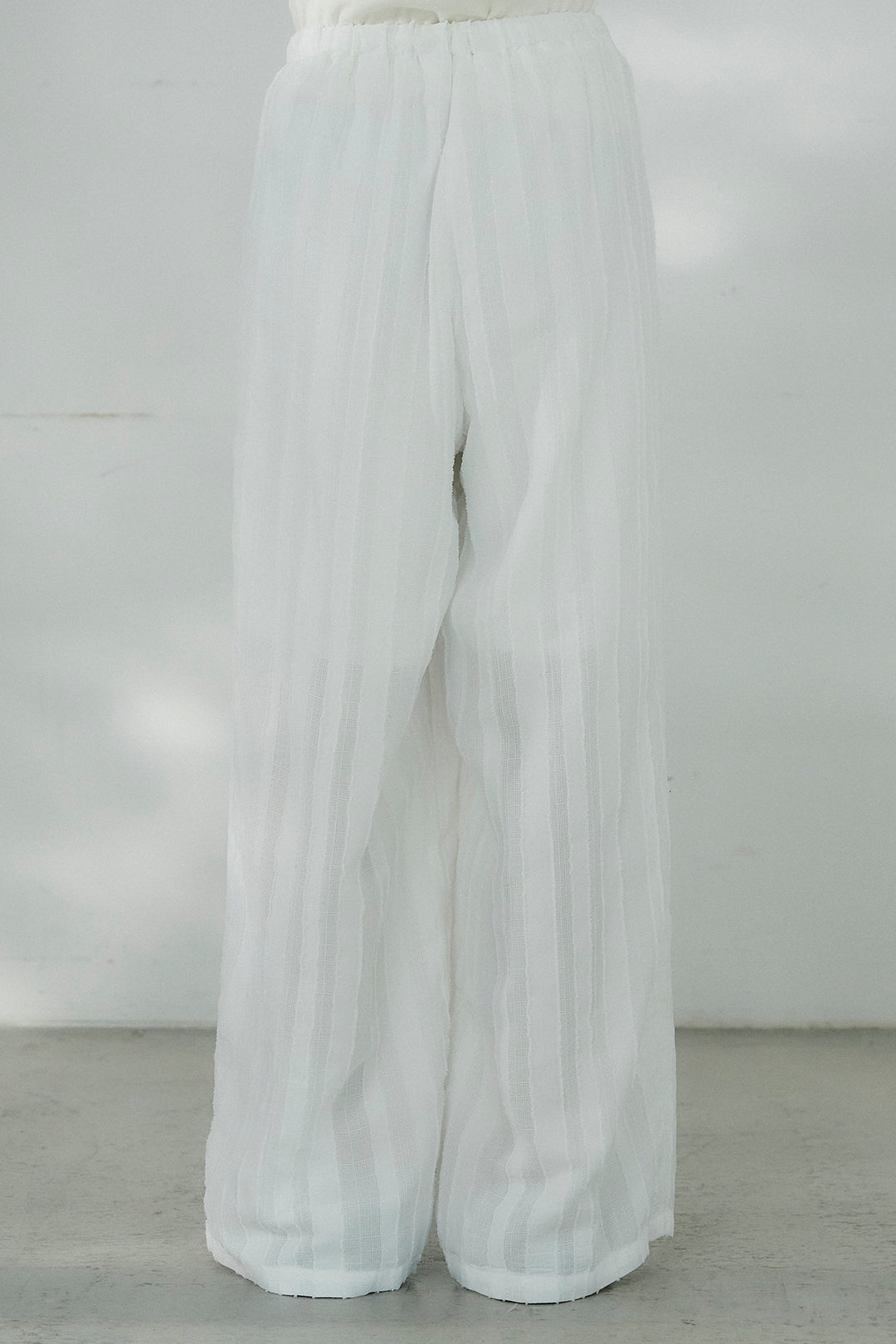 ストライプジャガードロングイージーパンツ