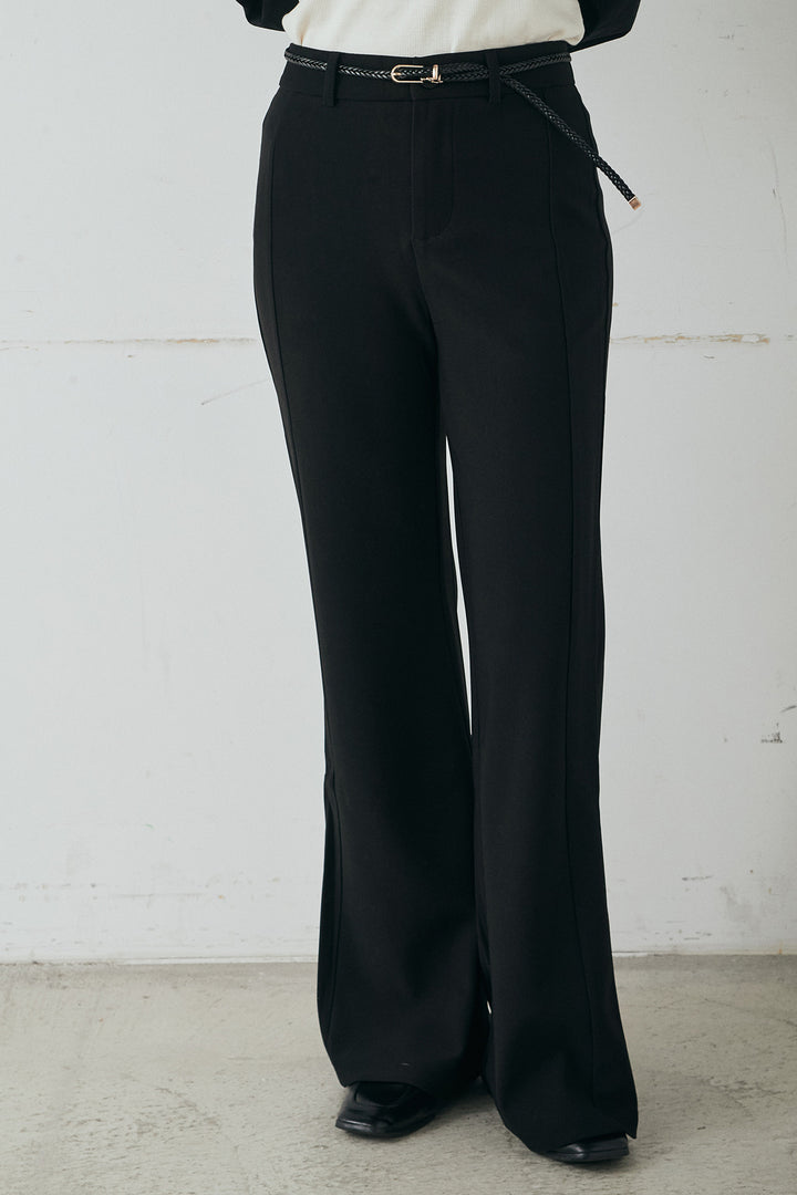 [SET]ナイロンボリュームWジップパーカーブルゾン+サテンレースアシメキャミ+細編みベルト付きパンツ+サテンレースアシメキャミ(3set)