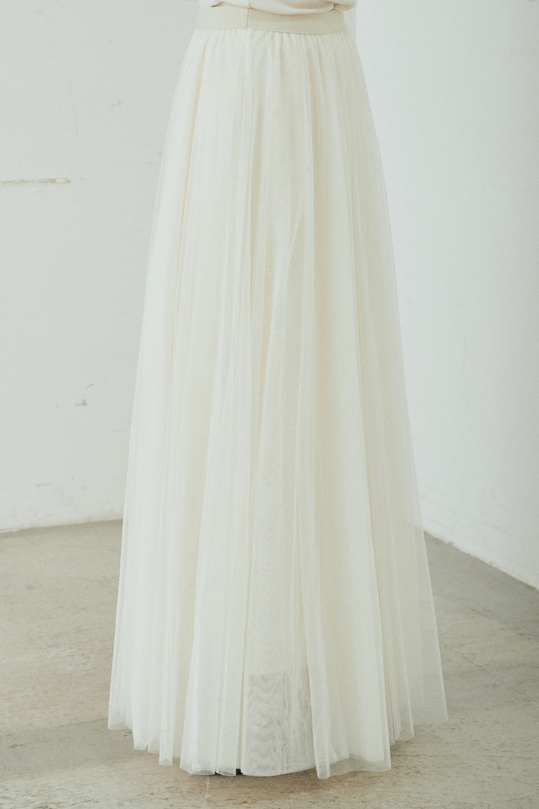 3段ボリュームチュールフレアスカート