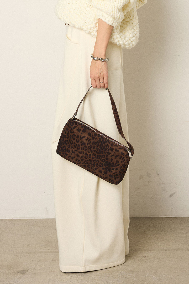 太ベルト付きスウェットワイドカーブパンツ